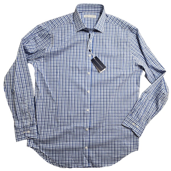 Holderness & Bourne Other - Holderness & Bourne The Flynn Shirt Marlin Blue Plaid Tailored Fit XL HB2195.759